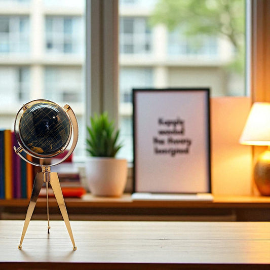 Globe Base with Sophisticated Gold Metal Finish