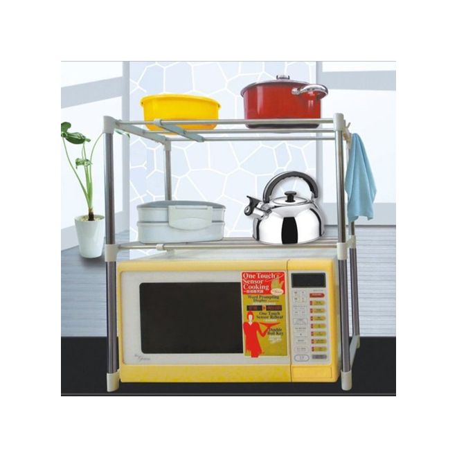 2 Tier Stainless Steel  Telescopic Microwave Oven Rack