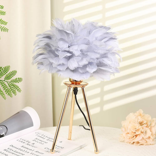 Metal Modern Shade Table Lamp with Tripod Stand