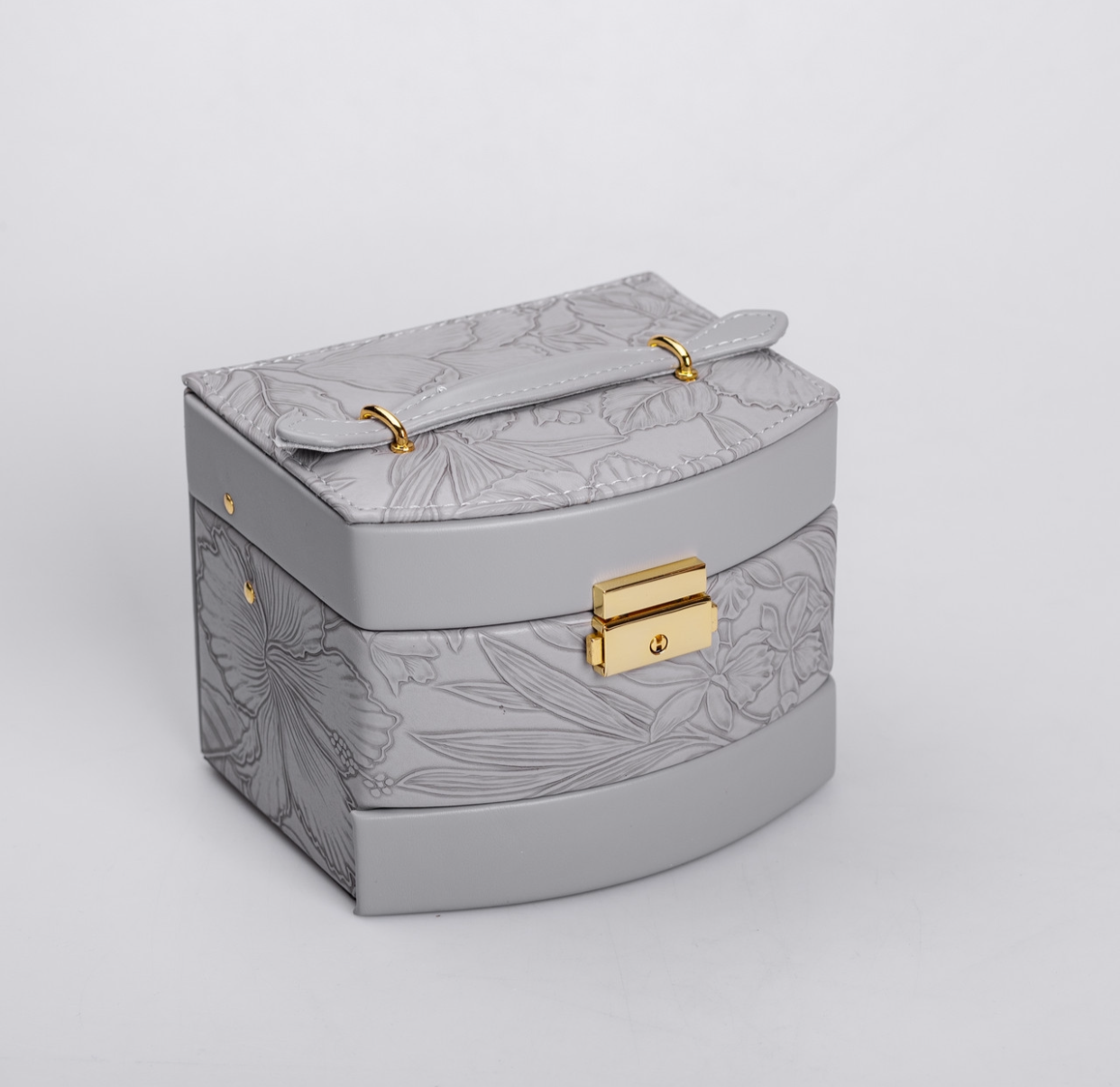 3 Layers Knitted Patterned Jewellery Box With Key