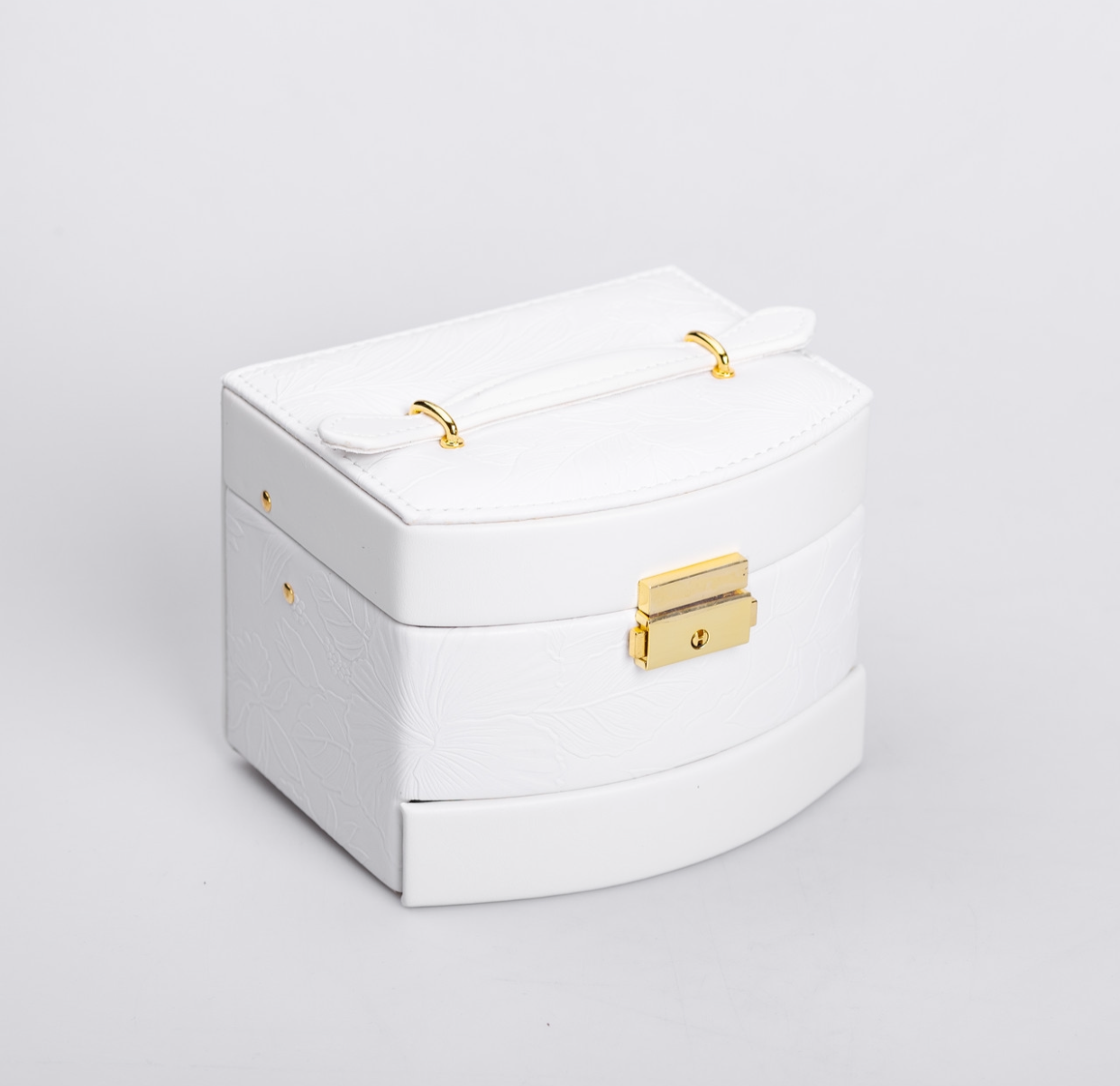 3 Layer Knitted Patterned Jewellery Box With Key