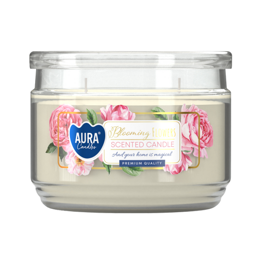 Scented Candle In Glass Jar With Two Wicks