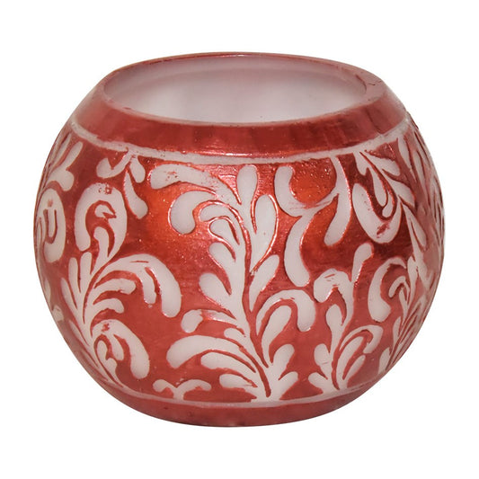 Round Red Ball Candle Holder