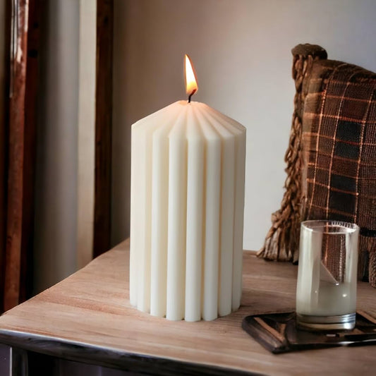 White Cylindrical Candle
