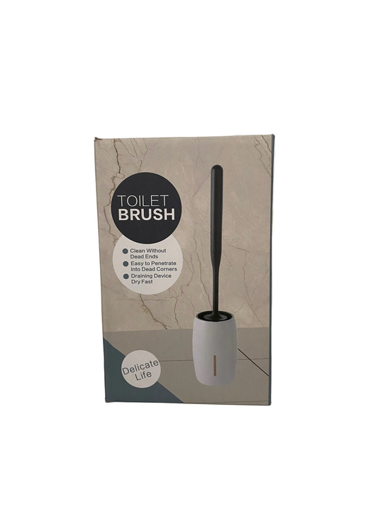 Grey & White Silicone Toilet Brush