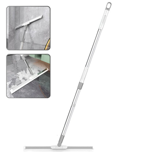 2-in-1 Magic Broom and Mop with 180-degree Rotating Silicone Scraper