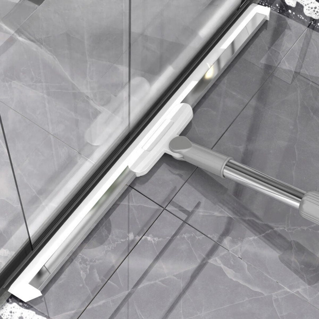 2-in-1 Magic Broom and Mop with 180-degree Rotating Silicone Scraper