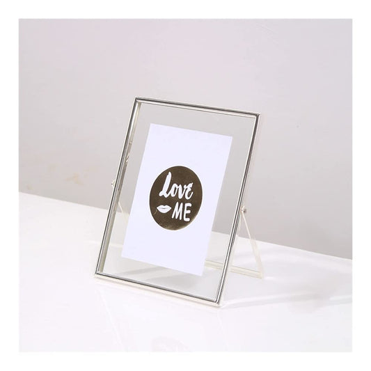 Glass Double Sided-Silver Photo Frame