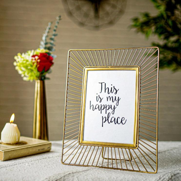 Golden Metal Photo Frame