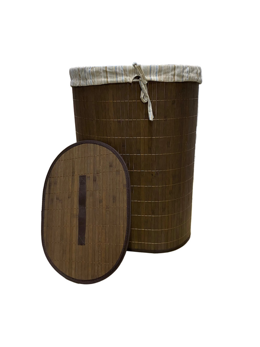 Oval Laundry Bamboo Basket