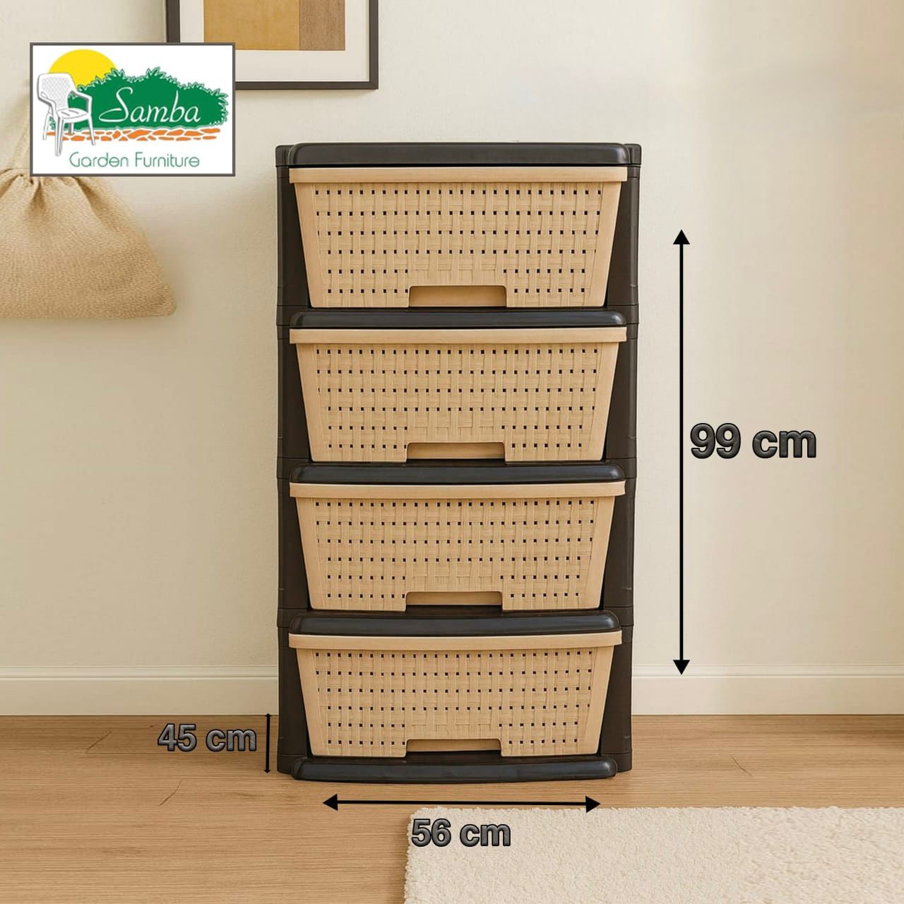 Samba, Plastic Rattan Drawer