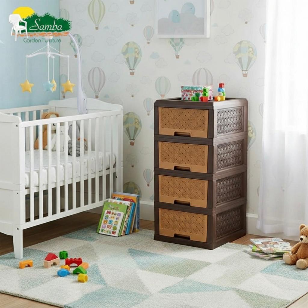 Samba, Classic Plastic  Rattan Drawer