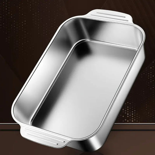 Stainless Steel Tray With A Handle