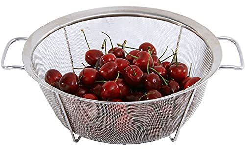 Style House, 4 Quarts Stainless Steel Mesh Colander Strainer Basket w/ Handle