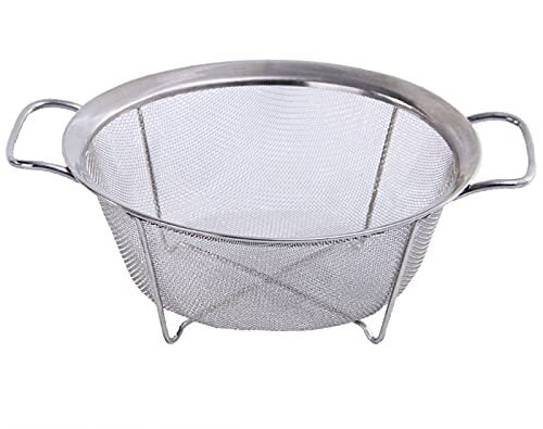 Style House, 4 Quarts Stainless Steel Mesh Colander Strainer Basket w/ Handle