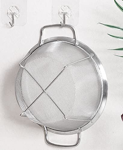 Style House, 4 Quarts Stainless Steel Mesh Colander Strainer Basket w/ Handle