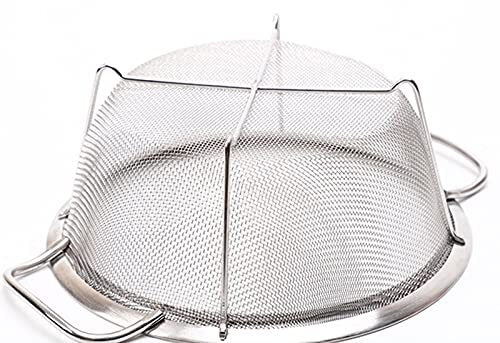 Style House, 4 Quarts Stainless Steel Mesh Colander Strainer Basket w/ Handle