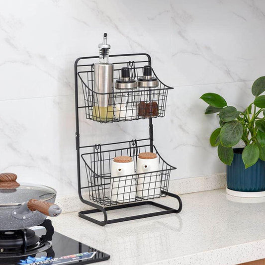 2-Tier Kitchen Metal Storage Rack