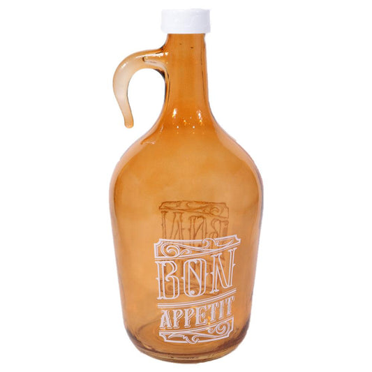 Herevin Decorated Oil Bottle Olive Oil Bon Appetit Rose Gold /1.5Lt