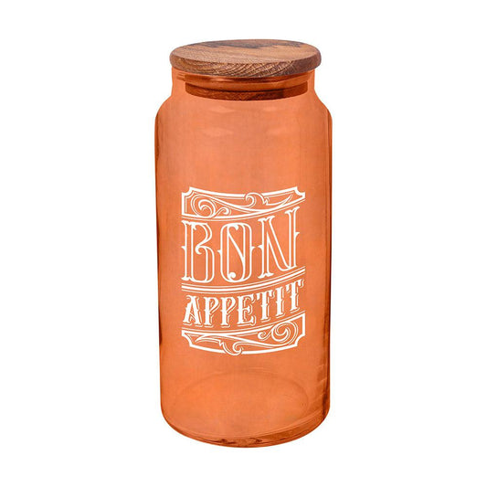 Herevin Gold Rose Painted-White Bon Appetit Printed / 1400ml