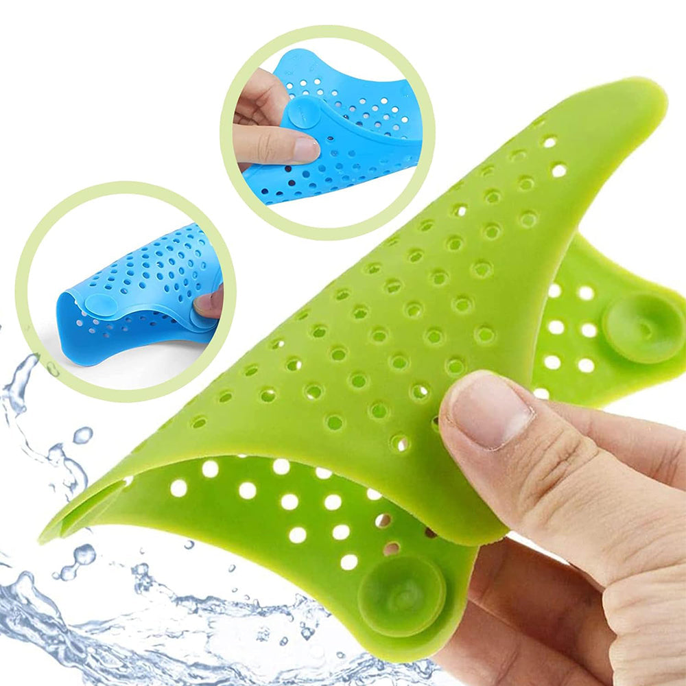 Silicone Drain Protector,( Set Of 4 PIECES) Shower Hair Catcher With Strong Silicone Suction Cups Sewer DREN Filter Suitable For Shower Bathtubs Basins And Sinks