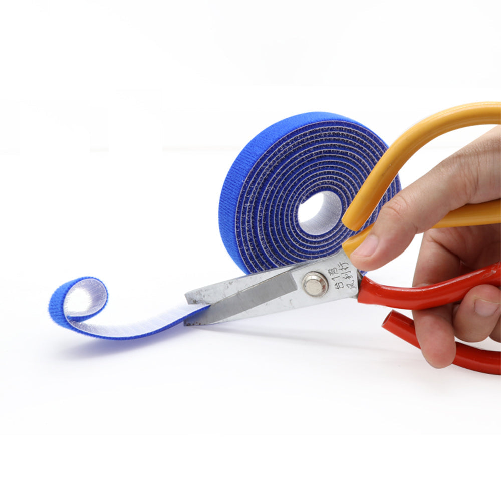 Self Adhesive Reusable Cable Tie Wire Straps Tape 1cm X 1 Meter 6 Pcs