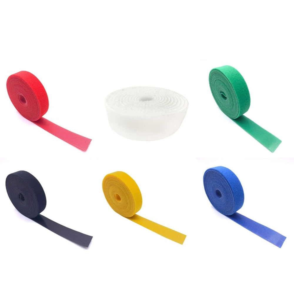Self Adhesive Reusable Cable Tie Wire Straps Tape 1cm X 1 Meter 6 Pcs
