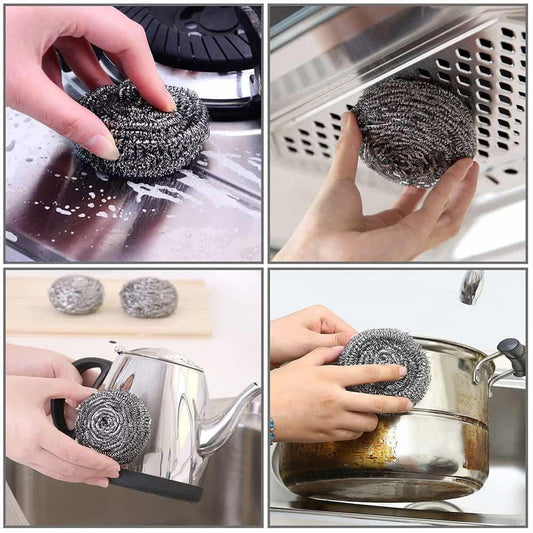 Star Scrubber Washing Steel Scrubber 6 Pcs Pack / 28002