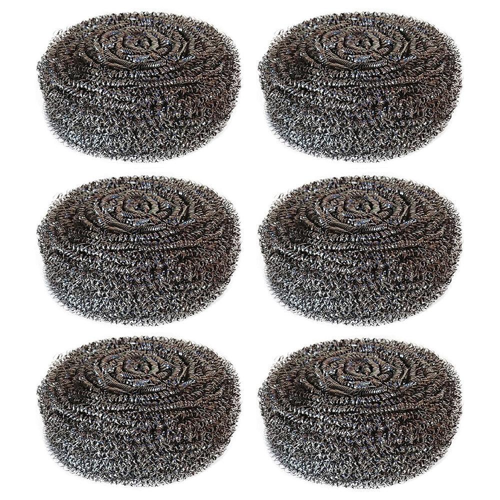 Star Scrubber Washing Steel Scrubber 6 Pcs Pack / 28002