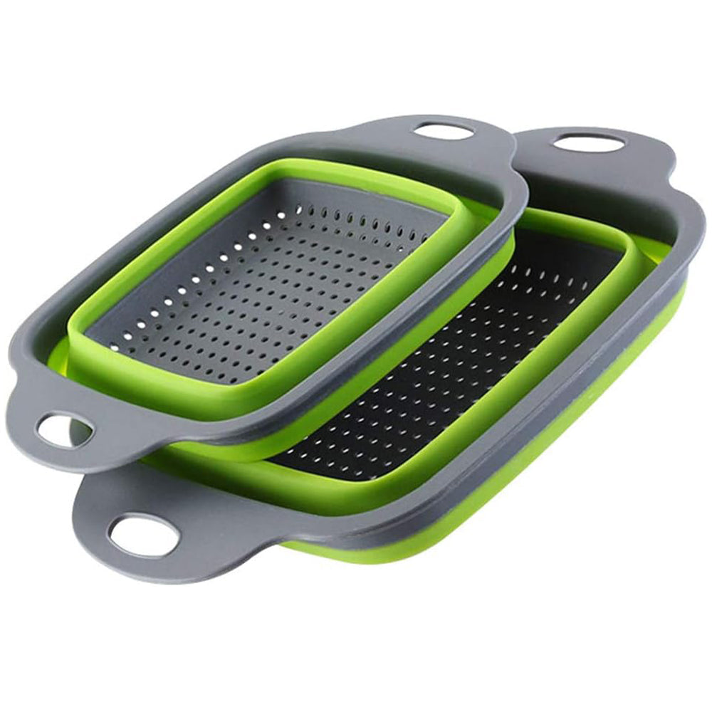 Kitchen Collapsible Colander Fruit Vegetable Washing Drain Folding Strainer Basket