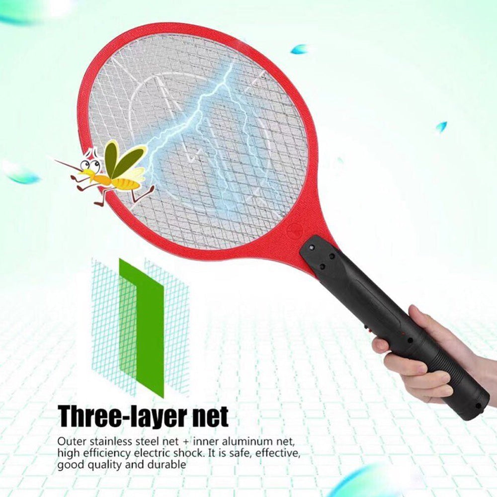 Electronic Bug Zapper Battery Operated Fly Insect Swatter Handheld Electric Racket Bat