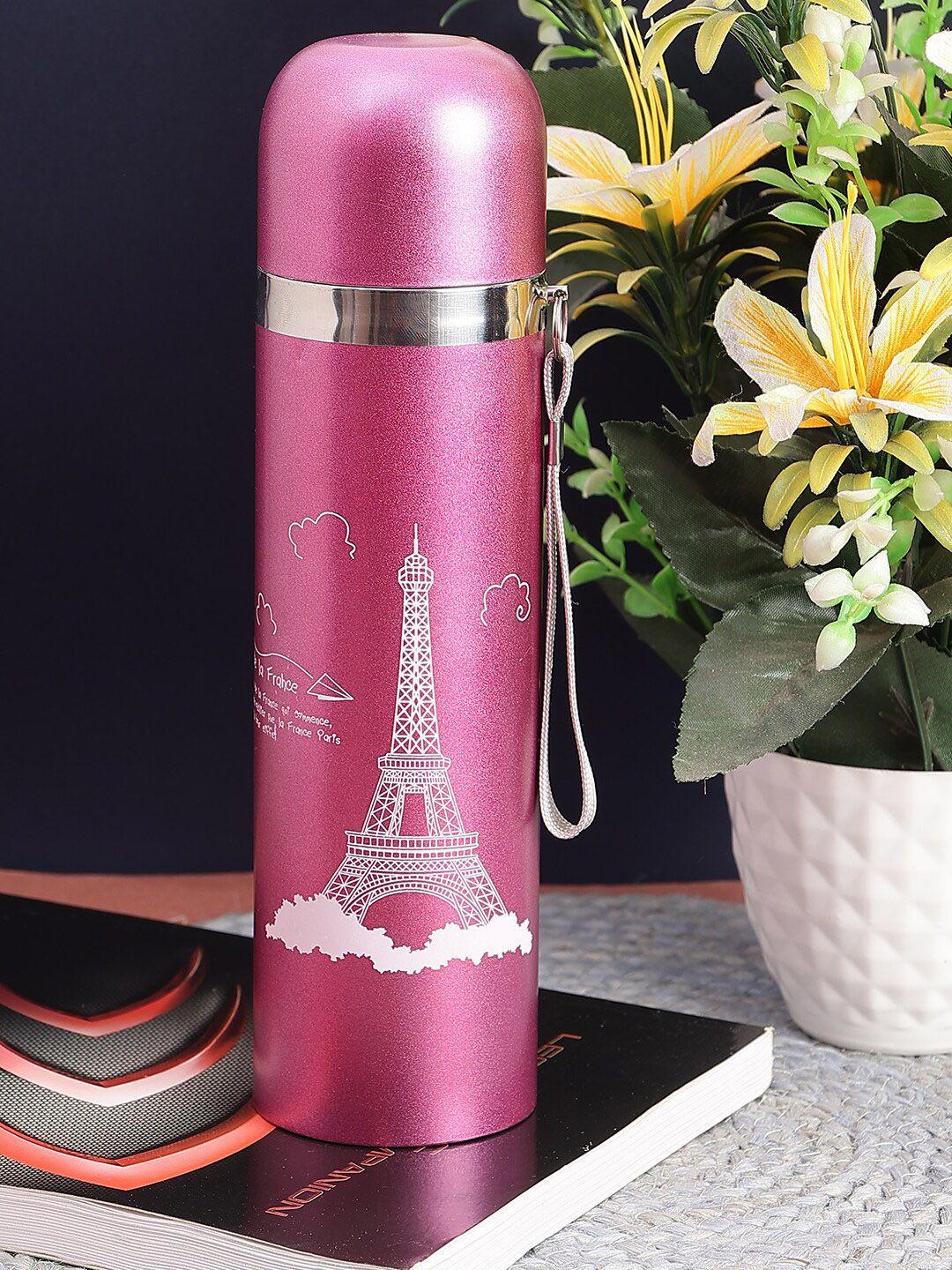 Eiffel Tower Stainless Steel Double Wall Insulated Hot & Cold Water Bottle 500ML