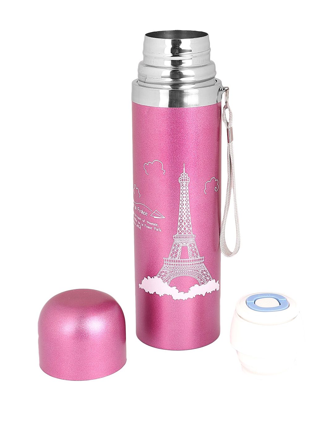 Eiffel Tower Stainless Steel Double Wall Insulated Hot & Cold Water Bottle 500ML