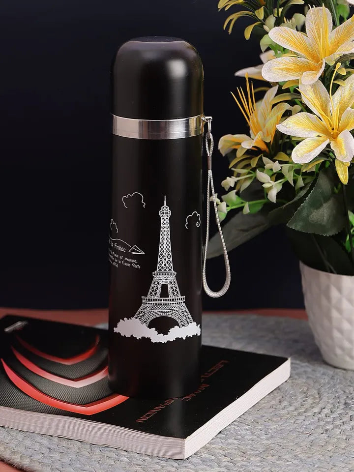 Eiffel Tower Stainless Steel Double Wall Insulated Hot & Cold Water Bottle 500ML