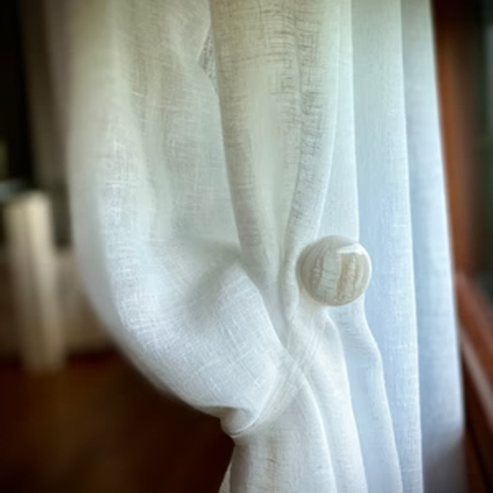 Curtain Magnets Mother Of Pearl Style Simple Round Shape 1 Pc