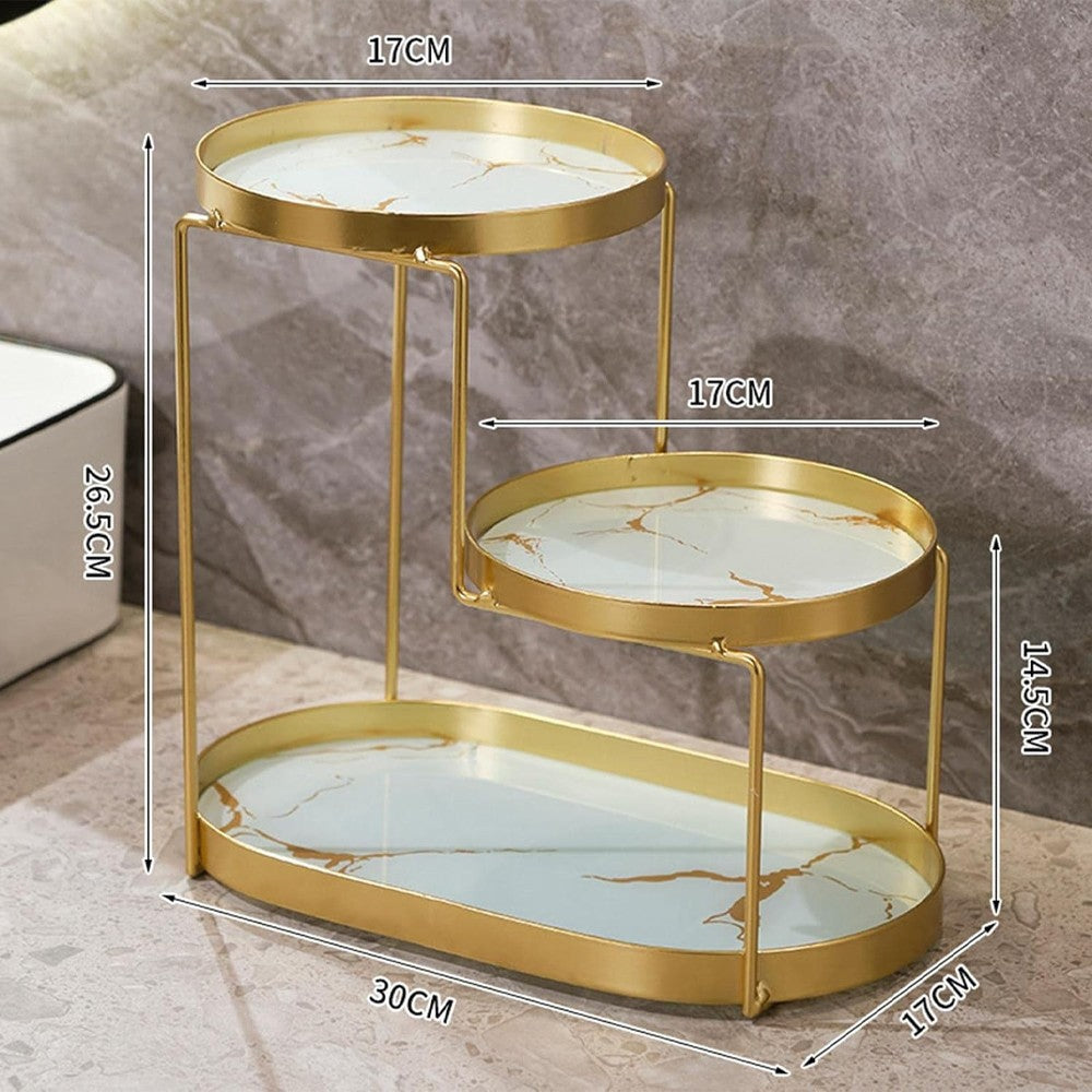 Cosmetic Tray Triple Tier Vanity Organizer For Decor