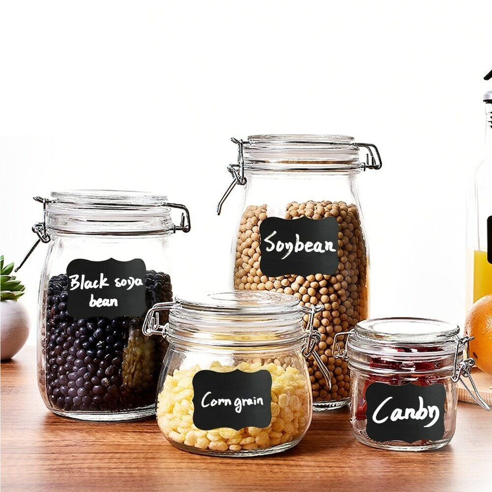 Chalkboard Labels,Fashionclubs Reusable Blackboard Stickers For The Kitchen, Pantry, Mason Jars, Wine Glasses 36PCS