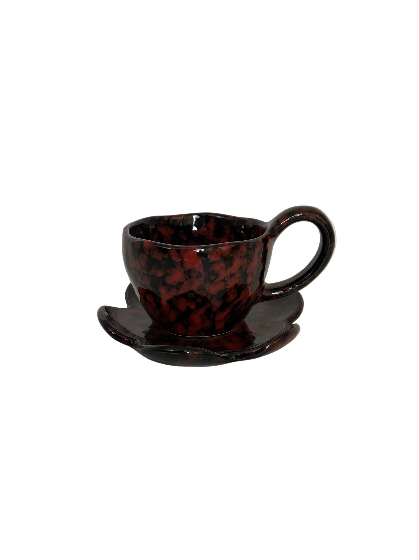 2 Pcs Ceramic Cup With Saucer Set