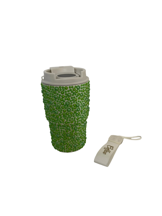 500 ML Sparkly Rhinestone Stainless Steel Vacuum Coffee Mug With Led Temperature