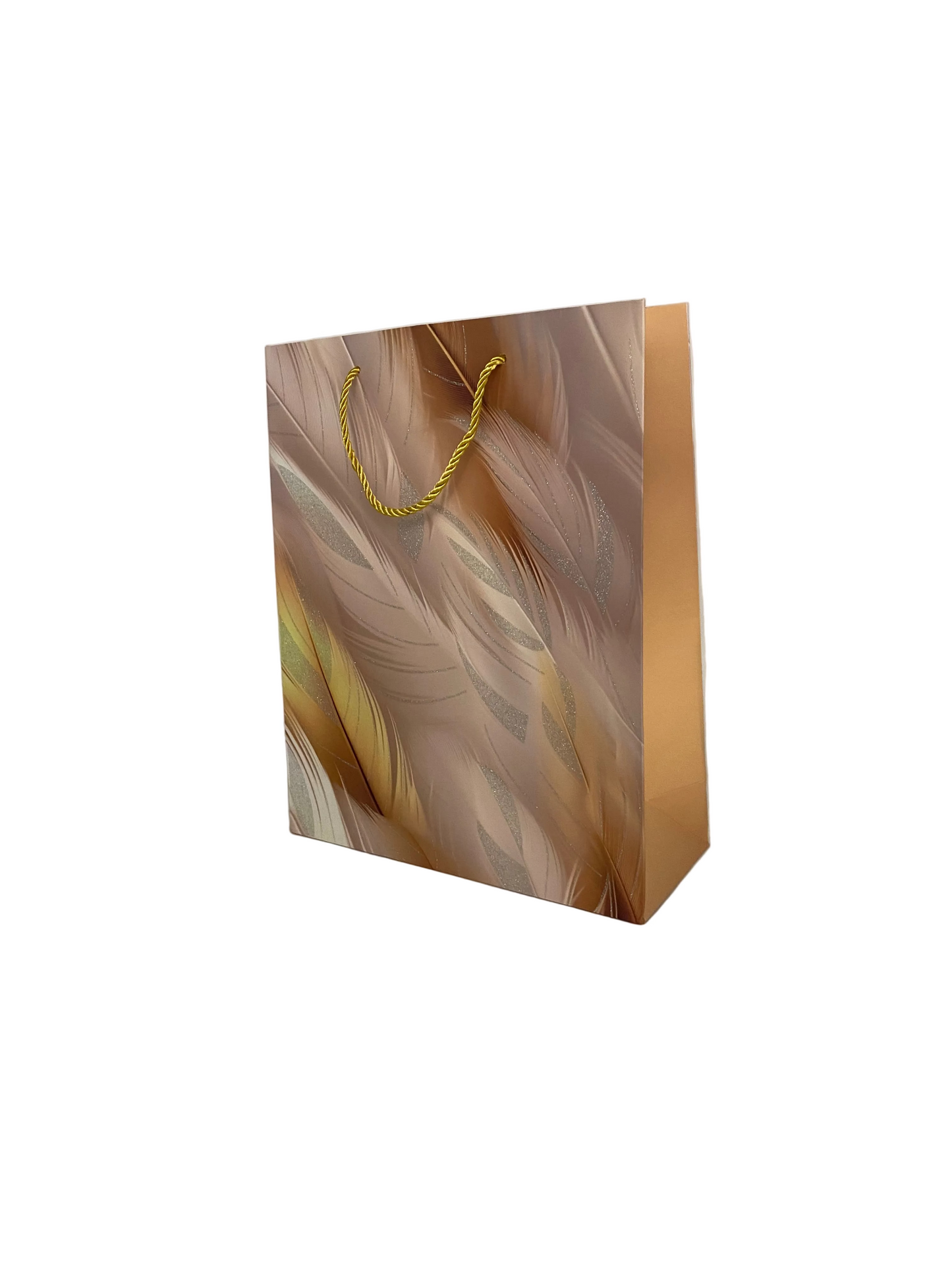 Glittered Feather Paper Gift Bag
