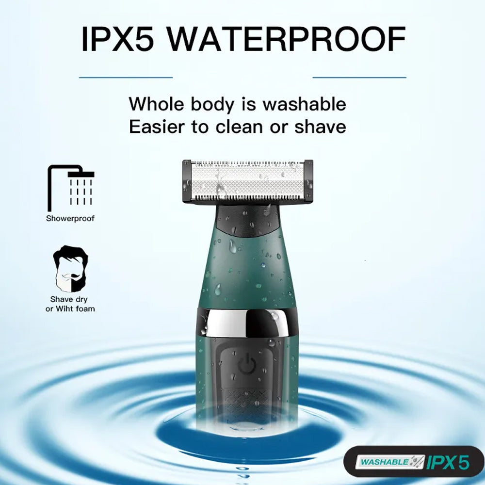 VGR Waterproof Electric Shaver Men Body Hair Shaver Bikini Shaver