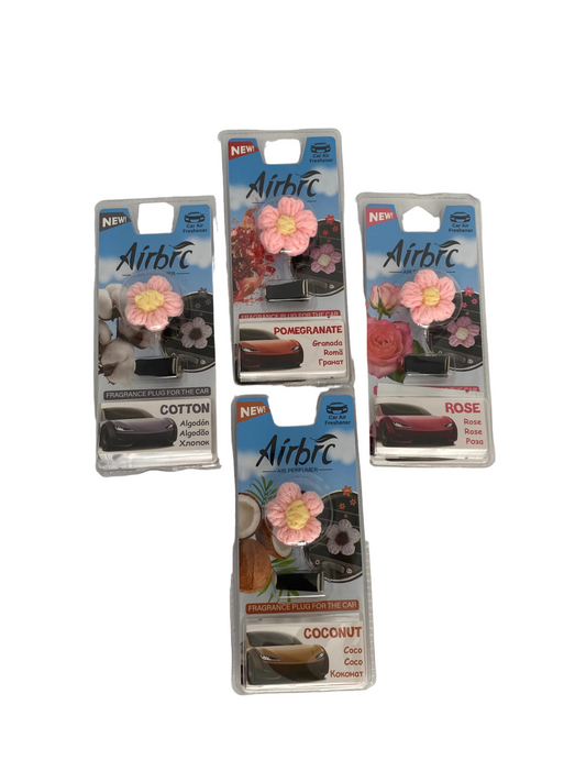 Car Air Freshener - Pink Crochet  Flower