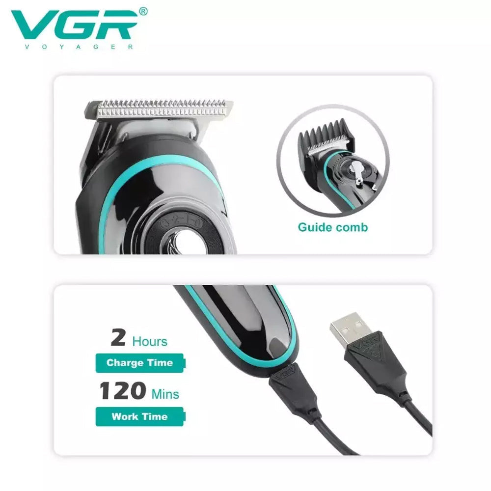 VGR Electric Hair Clippers Trimmer USB / V-075