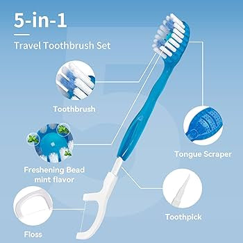 1 Pc Disposable Mini Travel Toothbrush