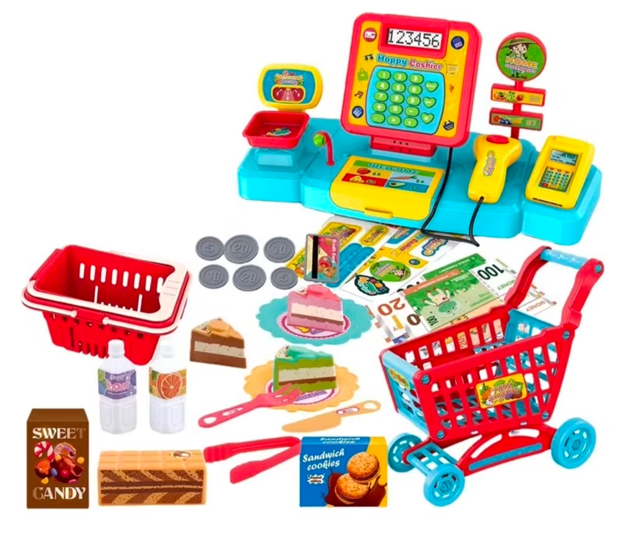 Supermarket Toys Cash Register /Cake Set