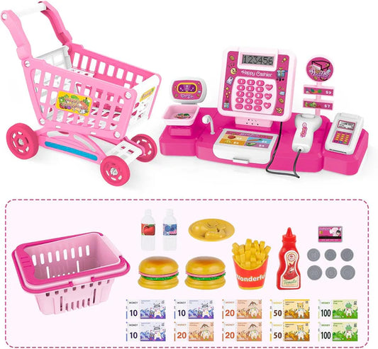 Supermarket Toys Cash Register/ Humburger Set