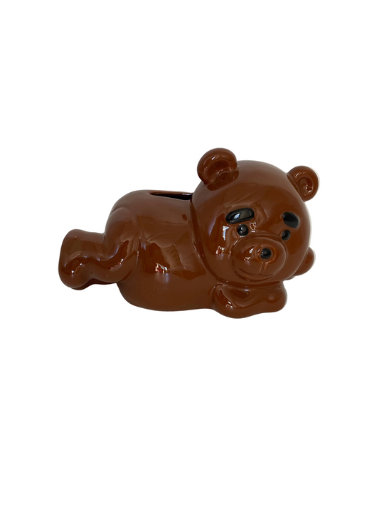 Brown Bear Ceramic  Tissue Holder