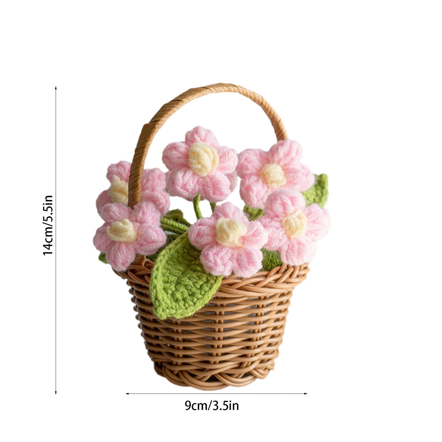Crochet Colored Flower Basket