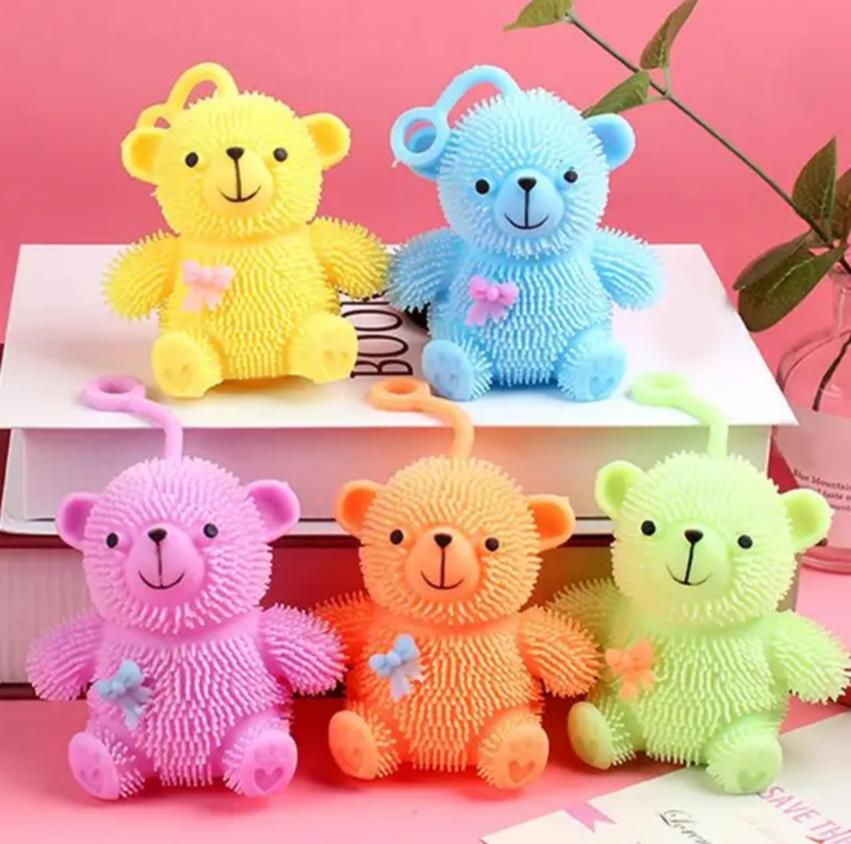 1pc Soft Elastic Luminous Toy Large Cute Bear Teddy Pressure