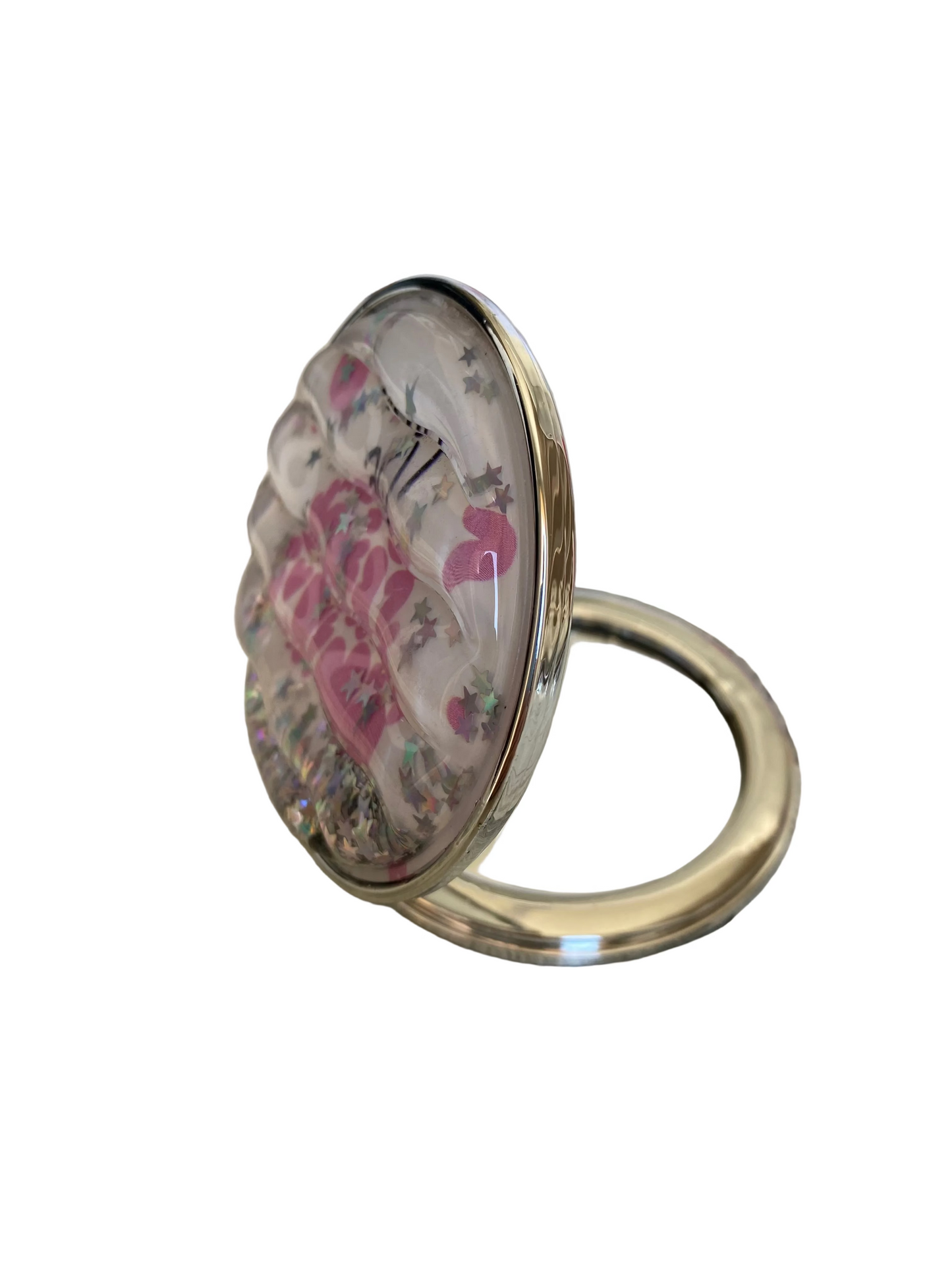 Round Foldable Makeup Mirror - Love